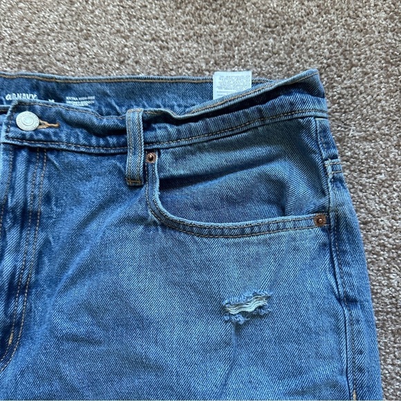 Old Navy High-Rise Loose Wide Leg Distressed Blue Jeans Womens Plus Size 16 NWOT - Picture 9 of 15